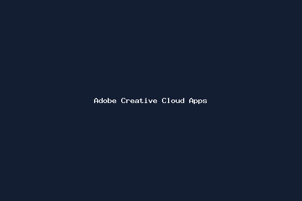 Adobe Creative Cloud Applications Screenshot