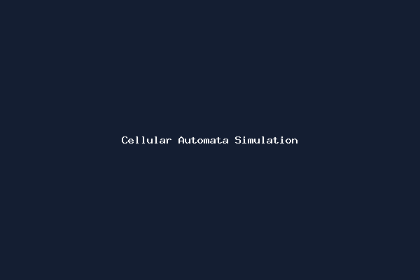 Cellular Automata Simulation