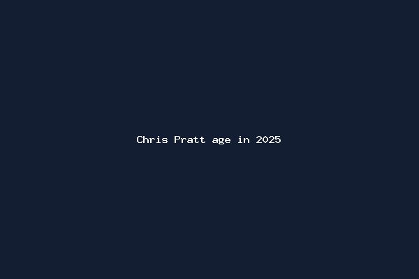 Chris Pratt age in 2025