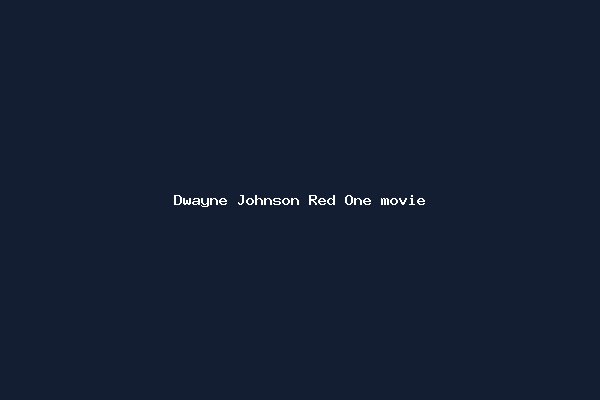 Dwayne Johnson Red One movie
