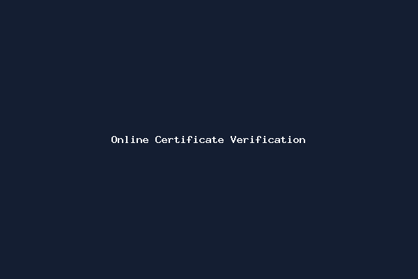 Digital Certificate Verification Process