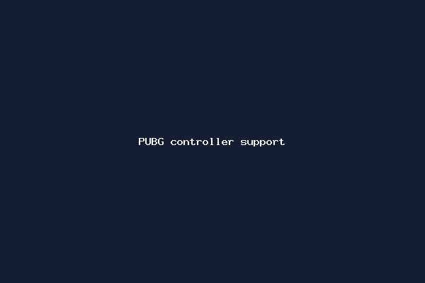 PUBG controller support