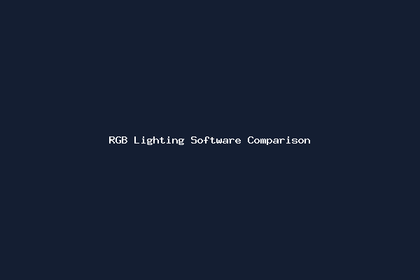 RGB Lighting Software Comparison