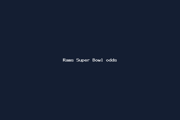 Rams Super Bowl odds