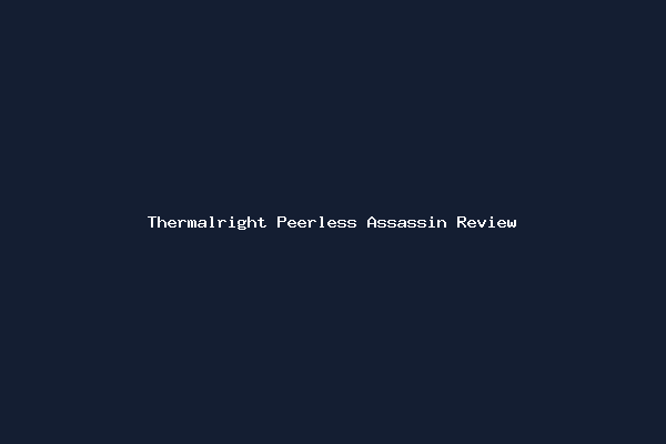 Thermalright Peerless Assassin Review