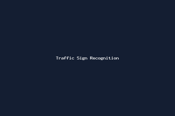 Traffic Sign Recognition