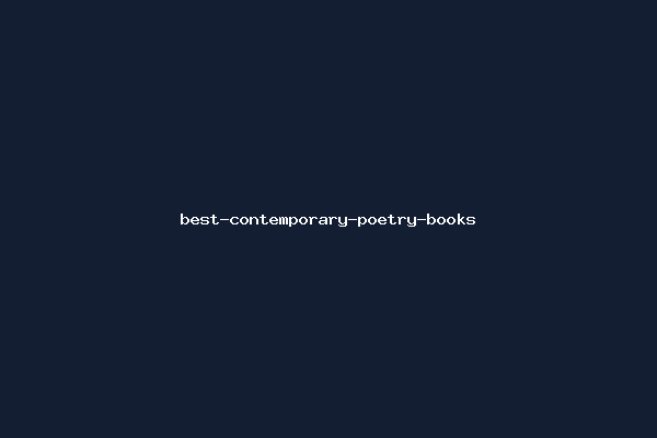 best-contemporary-poetry-books