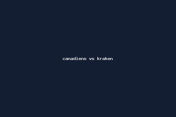 canadiens vs kraken
