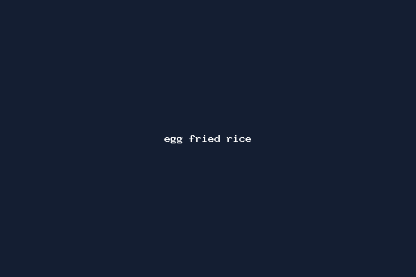 egg fried rice
