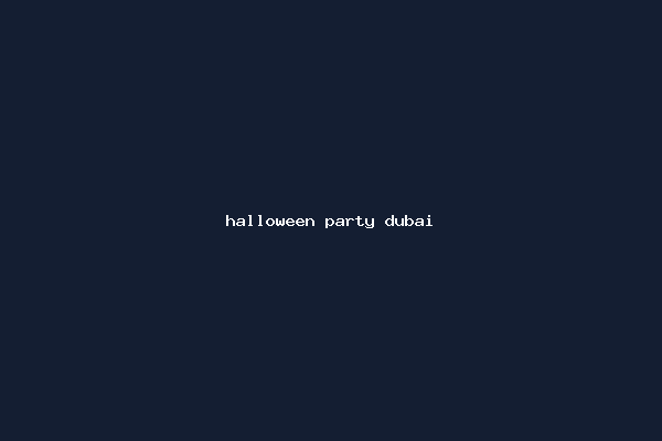 halloween party dubai