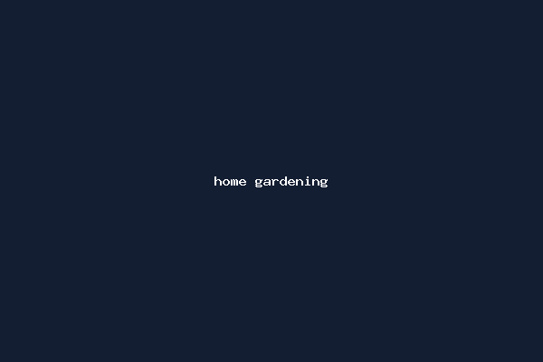 home gardening