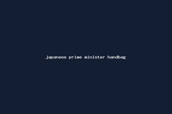 japanese prime minister handbag