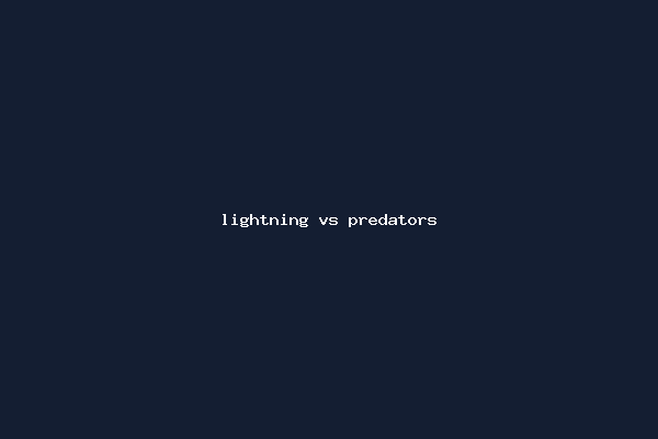 lightning vs predators