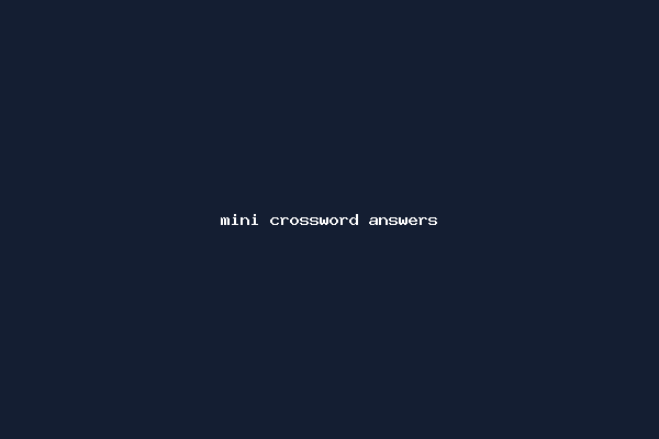 mini crossword answers