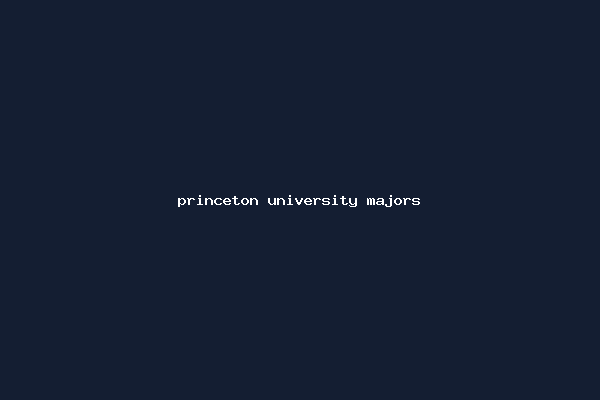 princeton university majors