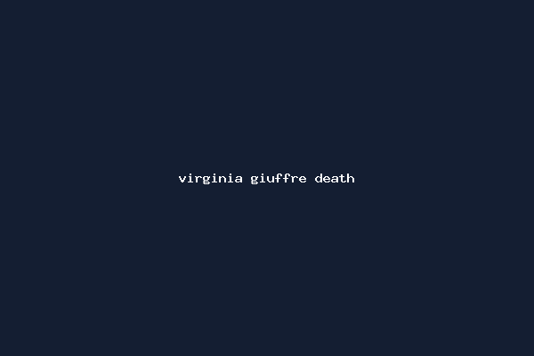 virginia giuffre death